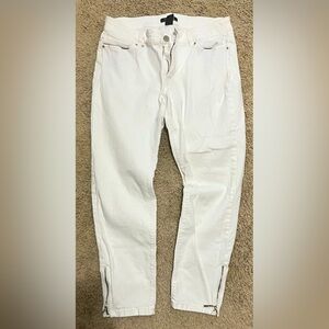 Black House White Market crop white jeans size 8